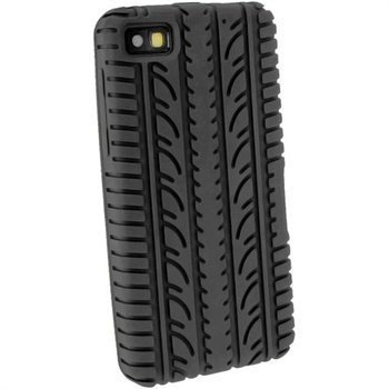 BlackBerry Z10 iGadgitz Tyre Tread Design Silicone Case Black