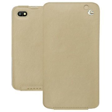 BlackBerry Z30 Noreve Tradition Flip Leather Case Beige