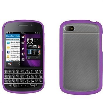 Blackberry Q10 Beyond Cell Aquaflex TPU Kotelo Violetti / Kirkas