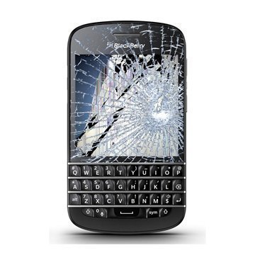Blackberry Q10 LCD-näytön ja Kosketusnäytön Korjaus Musta