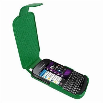 Blackberry Q10 Piel Frama Imagnum Nahkakotelo Vihreä