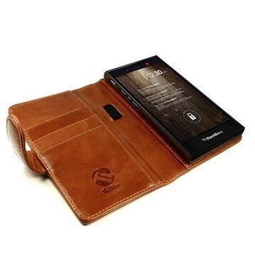 Blackberry Z3 Tuff-luv Vintage Wallet Leather Case Brown