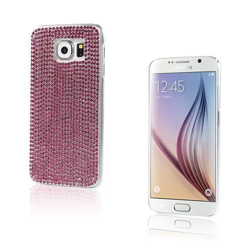 Bling Bling Samsung Galaxy S6 Suojakuori Kuuma Pinkki