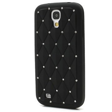 Bling Diamond Silikoninen suojakuori Samsung Galaxy S4 I9500 I9505 I9502 Musta