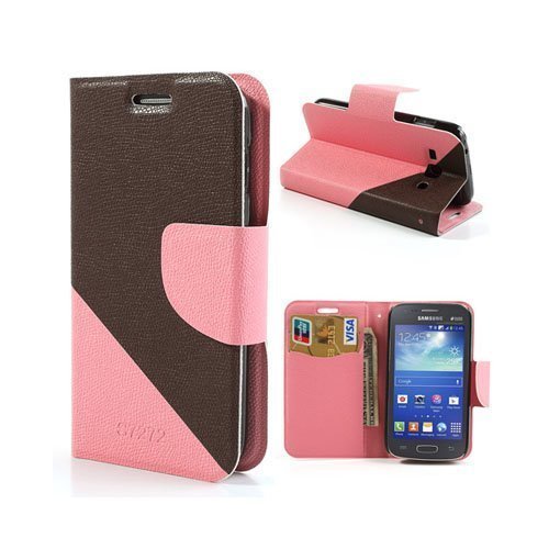 Blixen Ruskea / Pinkki Samsung Galaxy Ace 3 Nahkakotelo