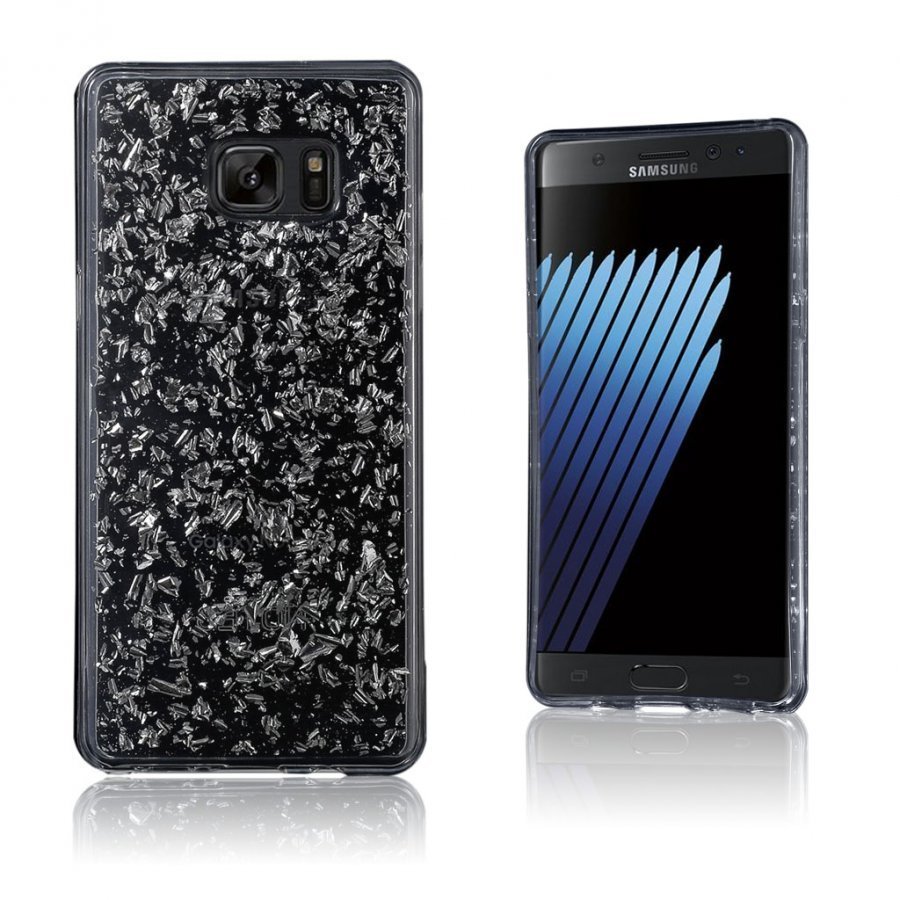 Blixen Samsung Galaxy Note7 Kimmeltävä Joustava Muovikuori Hopea