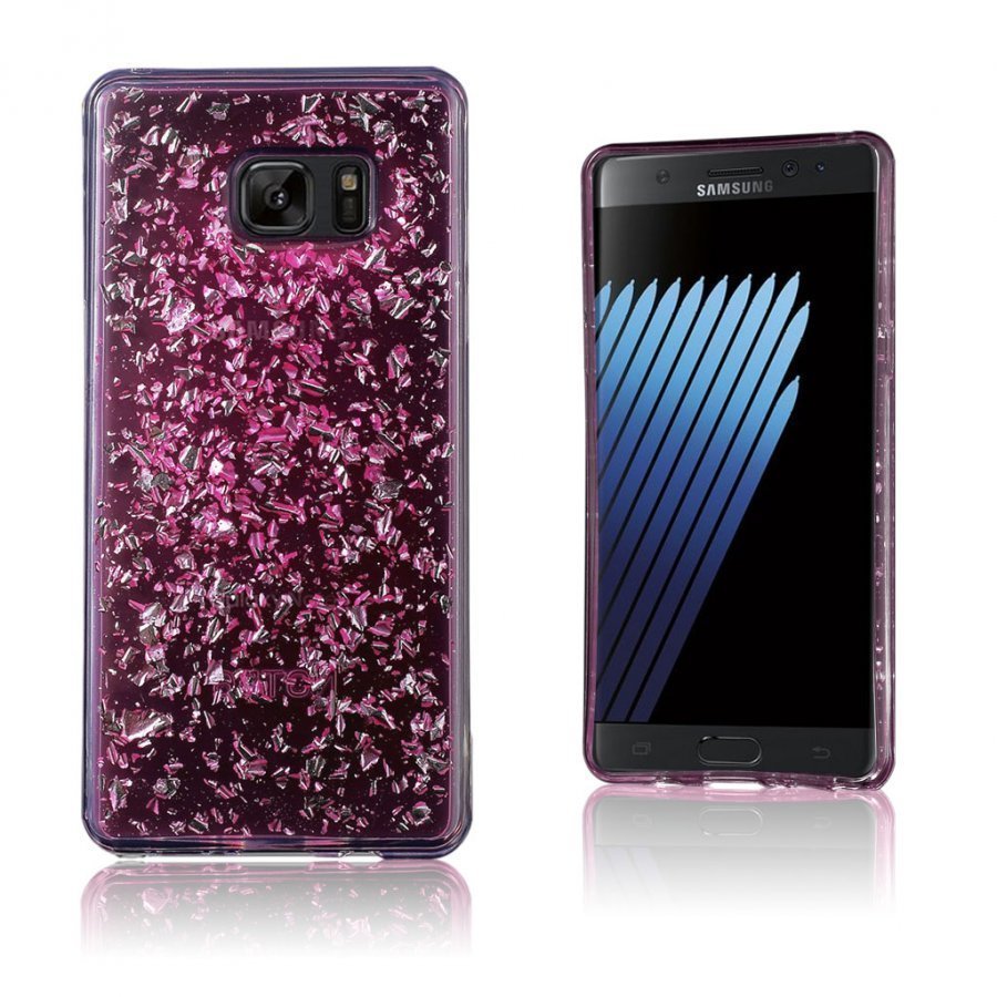Blixen Samsung Galaxy Note7 Kimmeltävä Joustava Muovikuori Kuuma Pinkki