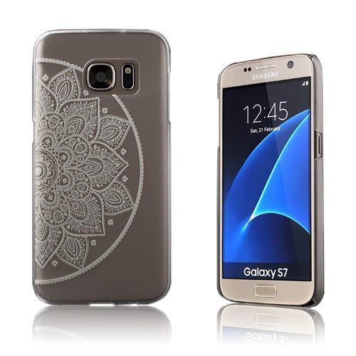 Blixen Samsung Galaxy S7 Läpikuultava Kuori Henna Kukat