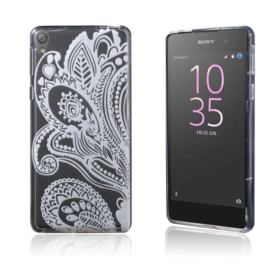 Blixen Sony Xperia E5 Erittäin Ohut Joustava Muovikuori Kauniita Kukkia