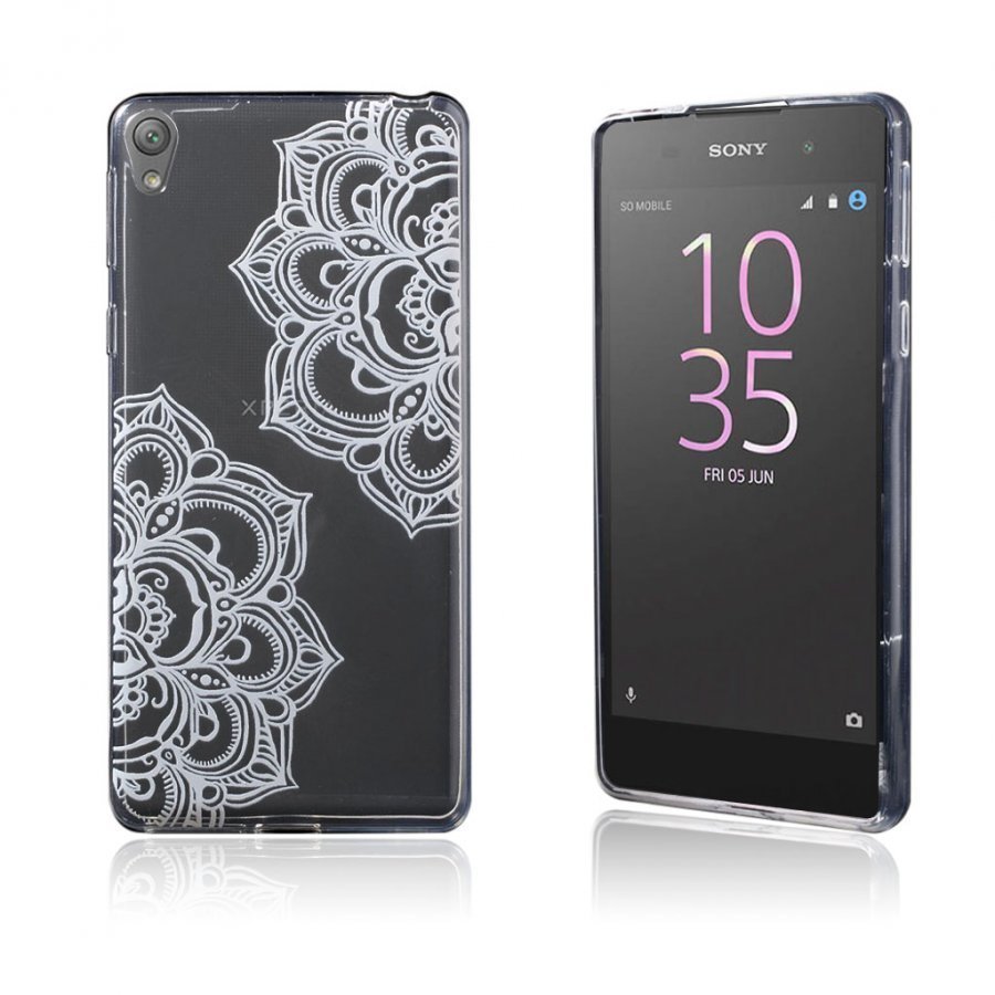 Blixen Sony Xperia E5 Erittäin Ohut Joustava Muovikuori Mandala Kukka Kuvio