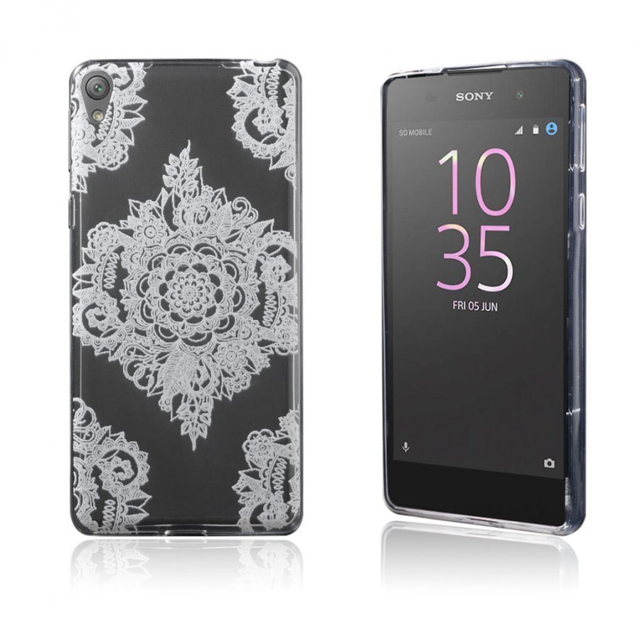 Blixen Sony Xperia E5 Erittäin Ohut Joustava Muovikuori Saumaton Henna Kukka