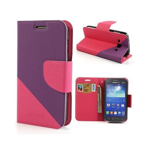 Blixen Violetti / Ruusu Samsung Galaxy Ace 3 Nahkakotelo