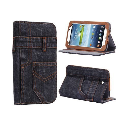 Blue Jeans Tummanharmaa Samsung Galaxy Tab 3 7.0 Suojakotelo