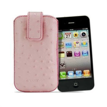 Blumax Ostrich Leather Case Light Pink