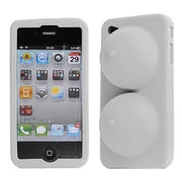 Boobs Valkoinen Iphone 4 Silikonikuori