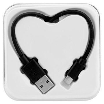 Box Heart Series USB 2.0 / MicroUSB-Kaapeli Musta