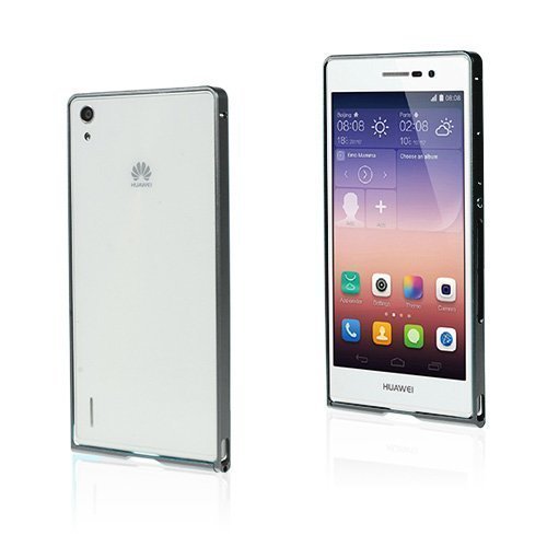 Brandes Musta Huawei Ascend P7 Alumiini Suojakehys