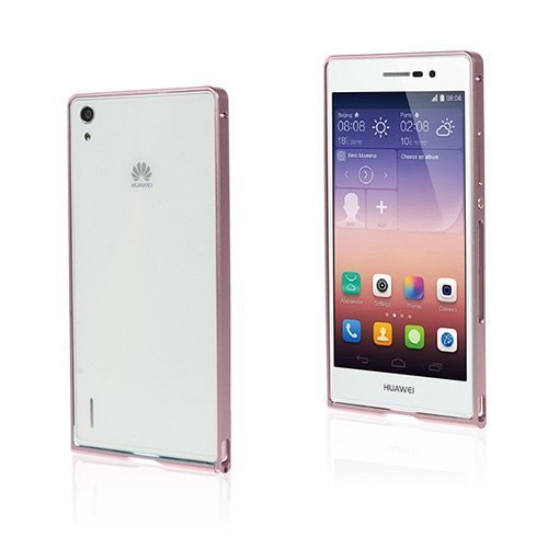 Brandes Pinkki Huawei Ascend P7 Alumiini Suojakehys