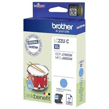 Brother LC22UC Mustepatruuna XL Syaani