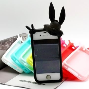 Bugs Bunny Musta Iphone 4 / 4s Silikonikuori