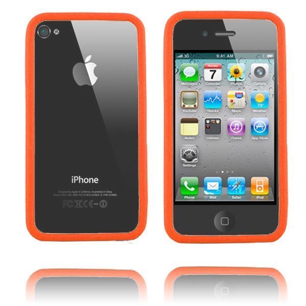 Bumper Vankka Reunus Oranssi Iphone 4 Suojakehys