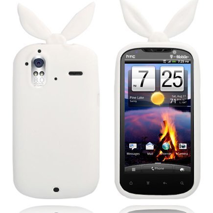 Bunny Valkoinen Htc Amaze 4g Silikonikuori