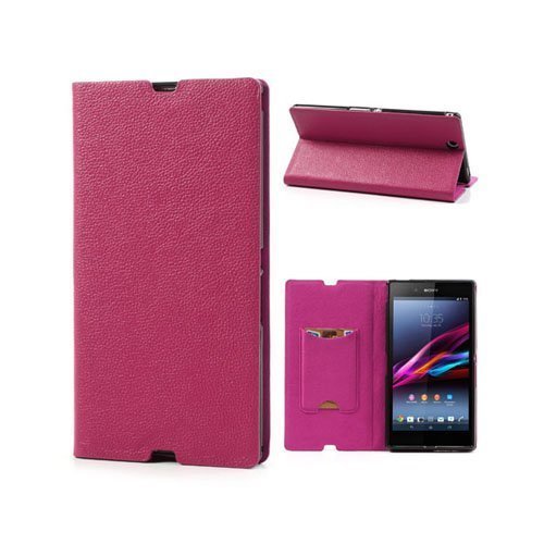 Business Sony Xperia Z Ultra Nahkakotelo Kuuma Pinkki