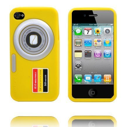 Camcase Keltainen Iphone 4s Silikonikuori