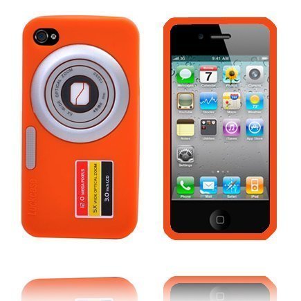 Camcase Oranssi Iphone 4s Silikonikuori
