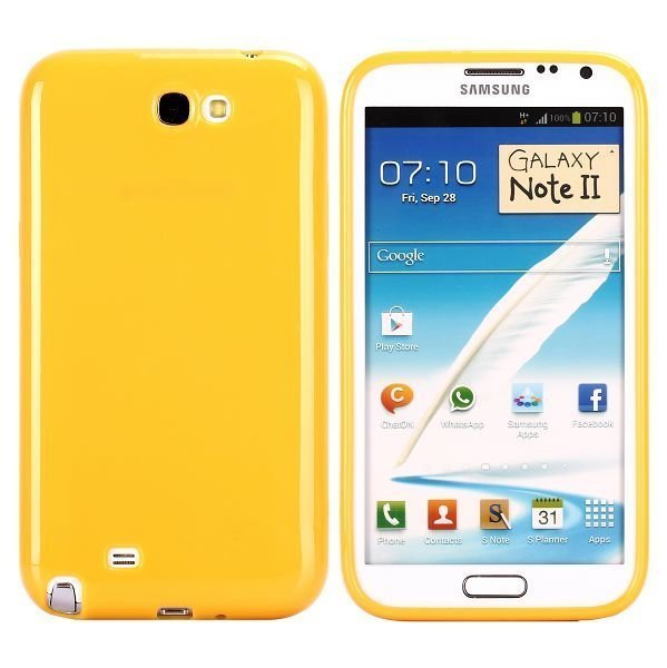 Candy Colors Keltainen Samsung Galaxy Note 2 Silikonikuori
