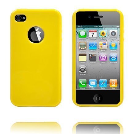 Candy Colors Logo Cut Keltainen Iphone 4s Silikonikuori