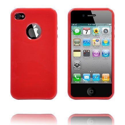 Candy Colors Logo Cut Punainen Iphone 4s Silikonikuori