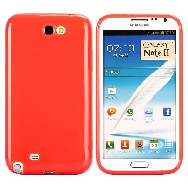 Candy Colors Punainen Samsung Galaxy Note 2 Silikonikuori