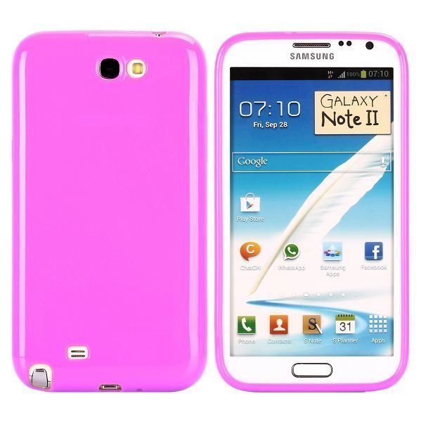 Candy Colors Vaaleanvioletti Samsung Galaxy Note 2 Silikonikuori