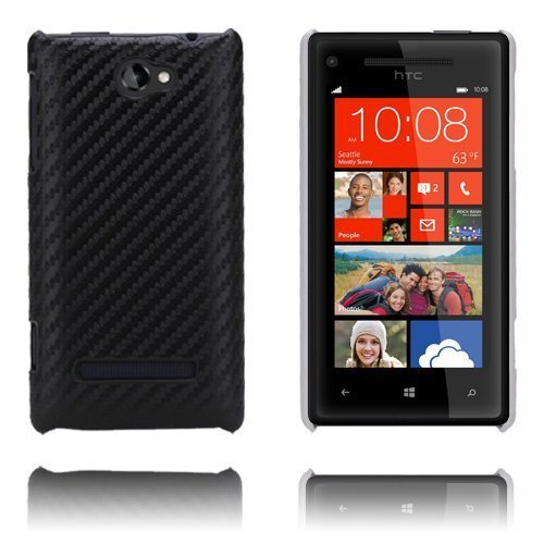 Carbon Musta Htc 8s Suojakuori