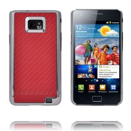 Carbonite Electroplated Punainen Samsung Galaxy S2 Suojakuori