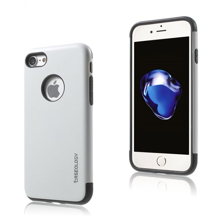 Caseology Iphone 7 Kova + Joustava Muovi Takakuori Valkoinen