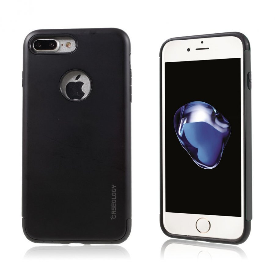 Caseology Iphone 7 Plus Joustava Hybridi Muovikuori Musta
