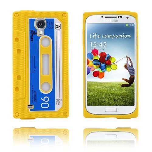 Cassette Tape Keltainen Samsung Galaxy S4 Suojakuori