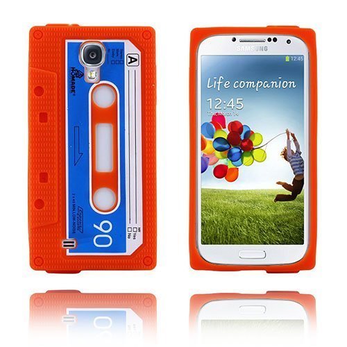 Cassette Tape Punainen Samsung Galaxy S4 Suojakuori