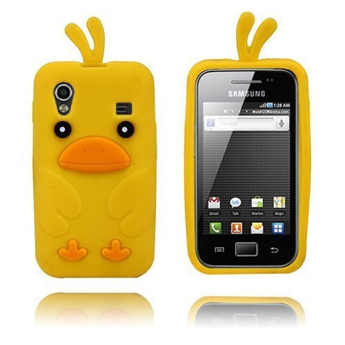 Chicken Keltainen Samsung Galaxy Ace Silikonikuori