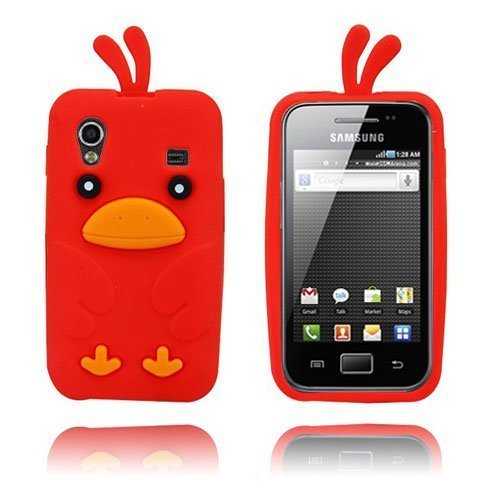 Chicken Punainen Samsung Galaxy Ace Silikonikuori