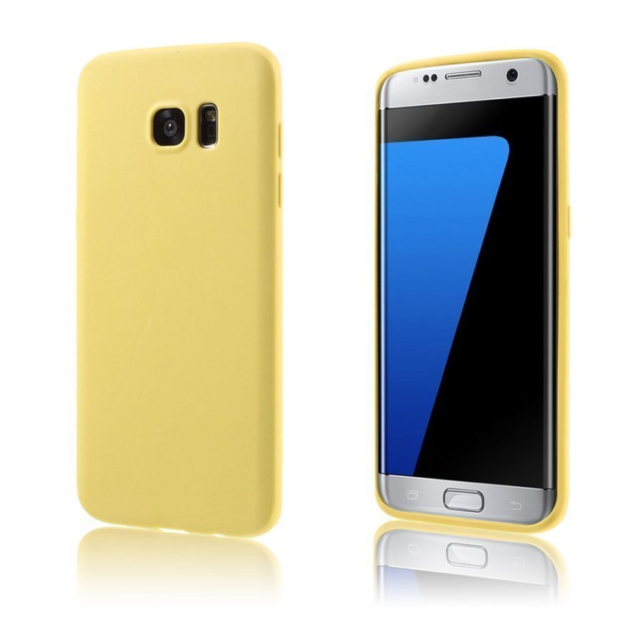 Christensen Samsung Galaxy S7 Edge Joustava Geeli Muovikuori Keltainen