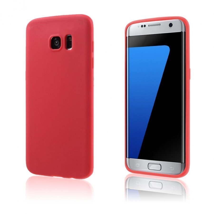 Christensen Samsung Galaxy S7 Edge Joustava Geeli Muovikuori Punainen
