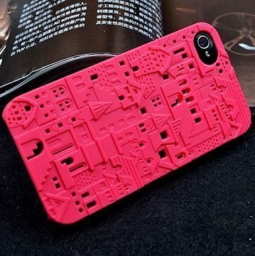 City 3d Kuuma Pinkki Iphone 4s Suojakuori