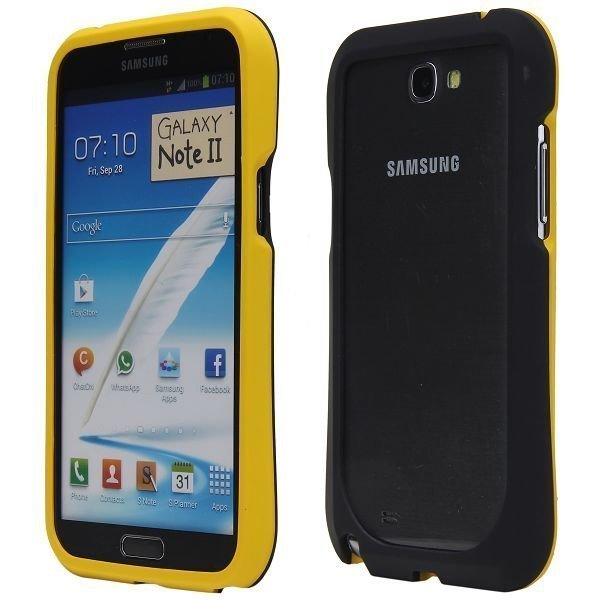 Click-On Keltainen Samsung Galaxy Note 2 Hard Bumper