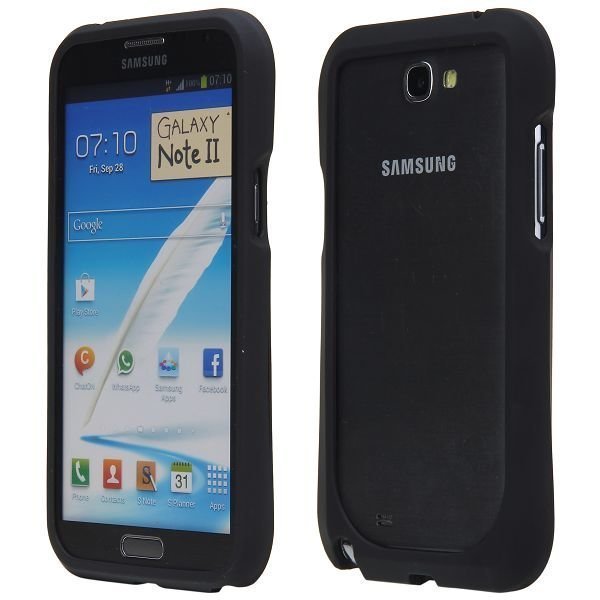 Click-On Musta Samsung Galaxy Note 2 Hard Bumper