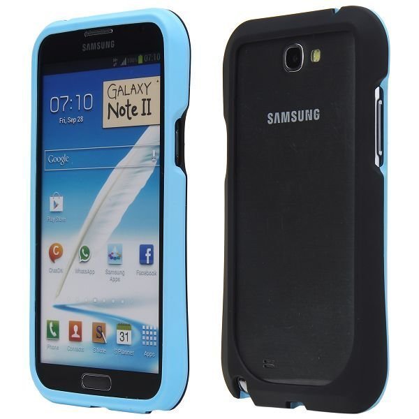 Click-On Vaaleansininen Samsung Galaxy Note 2 Hard Bumper