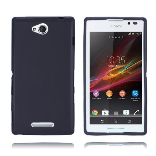 Clickcase Musta Sony Xperia C Suojakuori