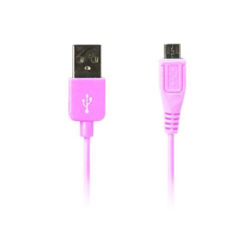 Colored Vaalea Pinkki 1m Micro Usb Data- Ja Latauskaapeli Älypuhelimille